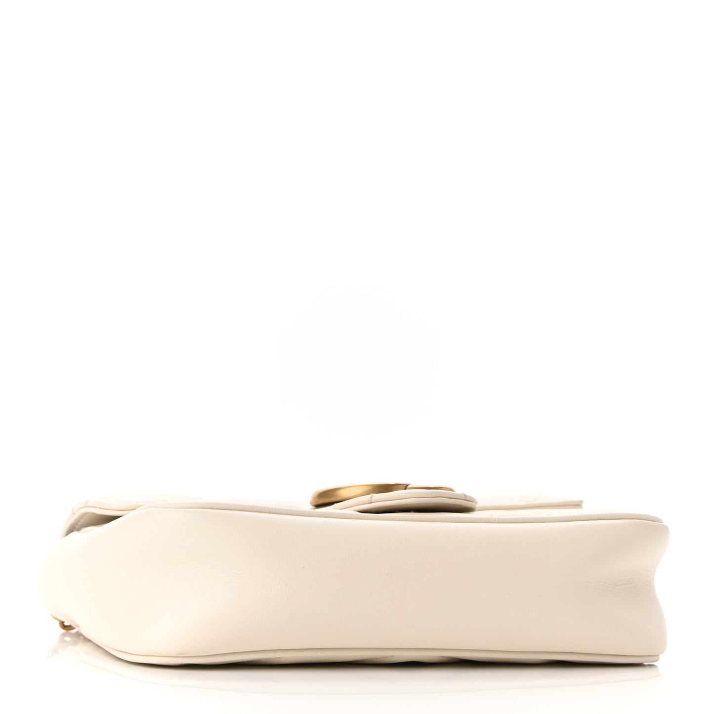 Calfskin Matelasse Super Mini GG Marmont Shoulder Bag White