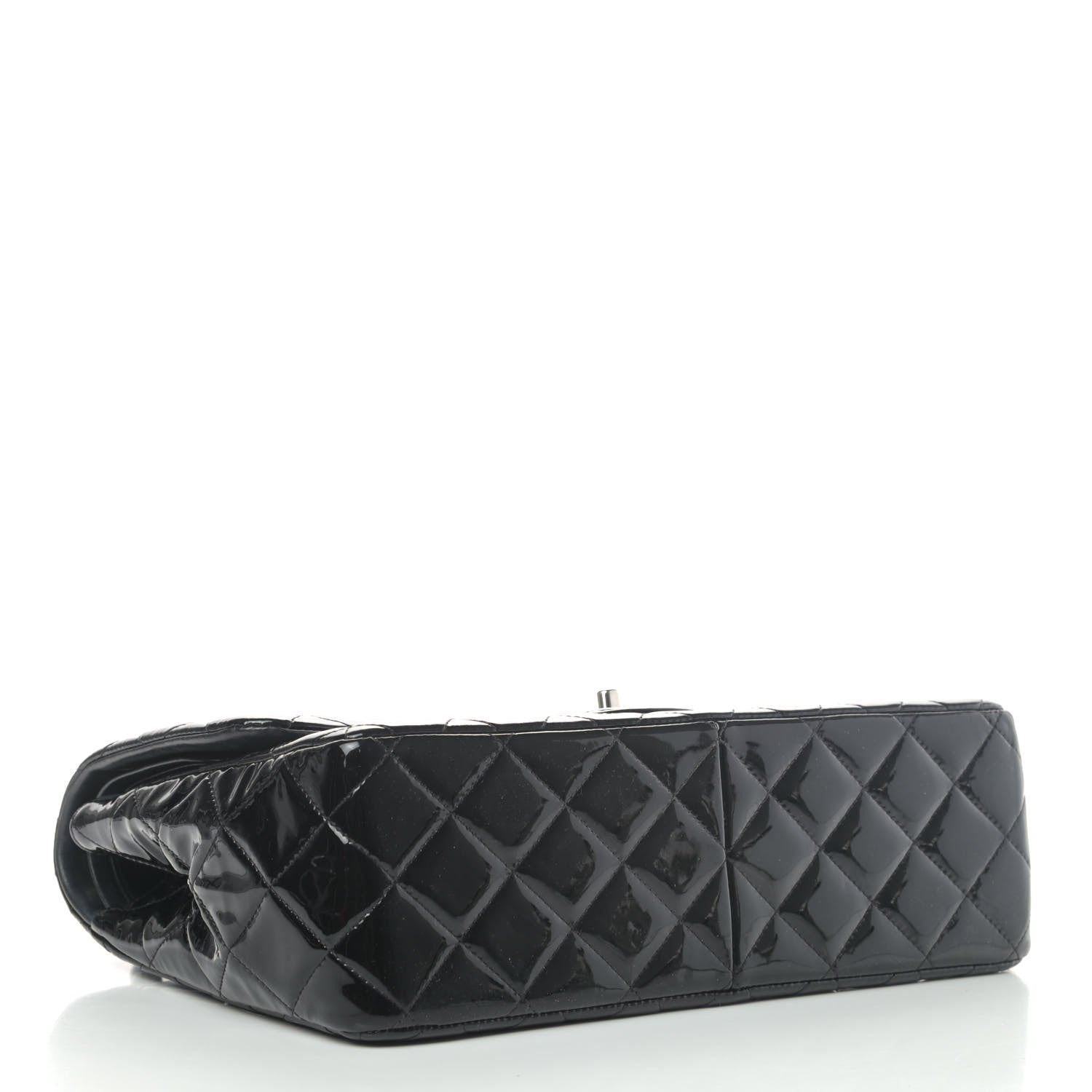 Chanel Patent Quilted Jumbo Double Flap Black 3 of 4