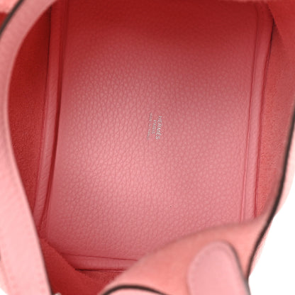 Hermes Taurillon Clemence Picotin Lock 18 PM Rose Sakura 5 of 11