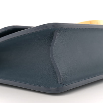 Christian Dior Smooth Calfskin 30 Montaigne Flap Bag Blue 9 of 10