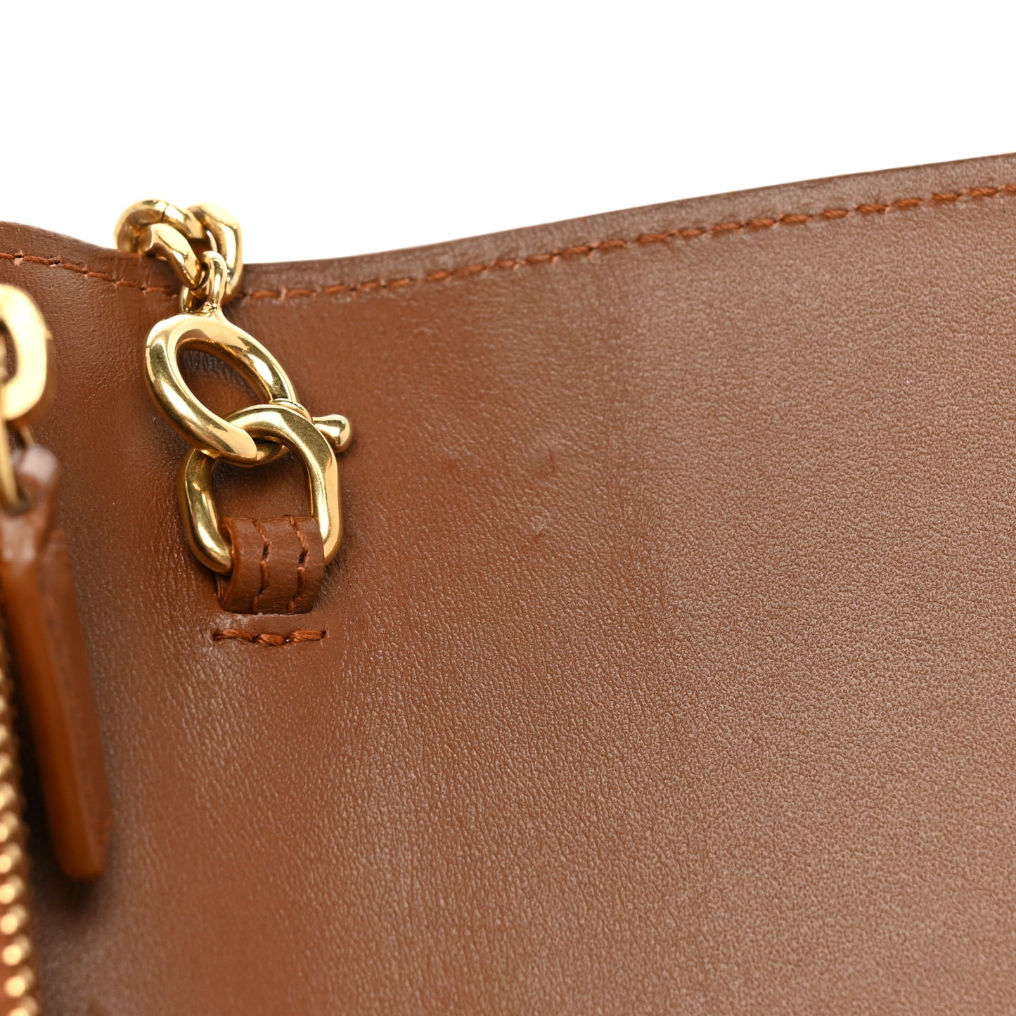 Smooth Calfskin Classic Monogram Kate Tassel Chain Wallet Fauve