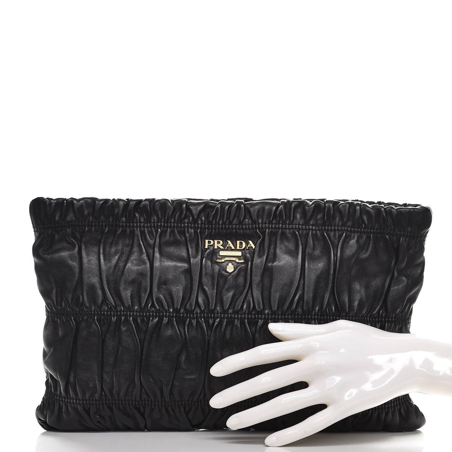 Prada Nappa Gaufre Clutch Nero Black 2 of 8