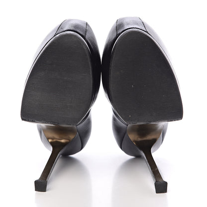 Saint Laurent Vernigolf Tribtoo 105 Platform Pumps 37 Black 5 of 12