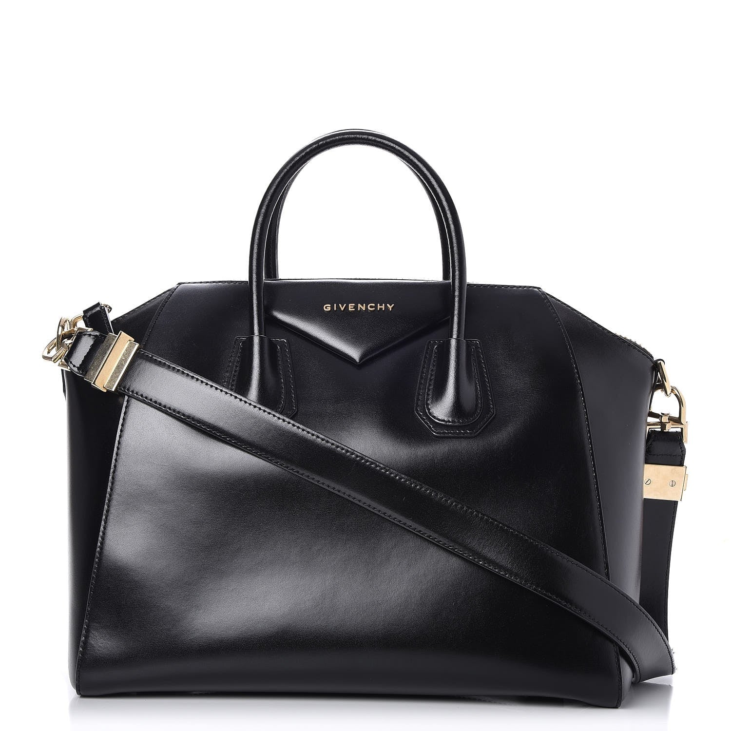 Givenchy Shiny Lord Calfskin Medium Antigona Black 1 of 7