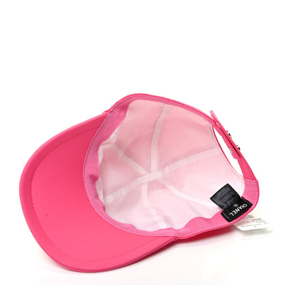 Chanel Cotton CC Cap Hat Fuchsia Orange 5 of 6