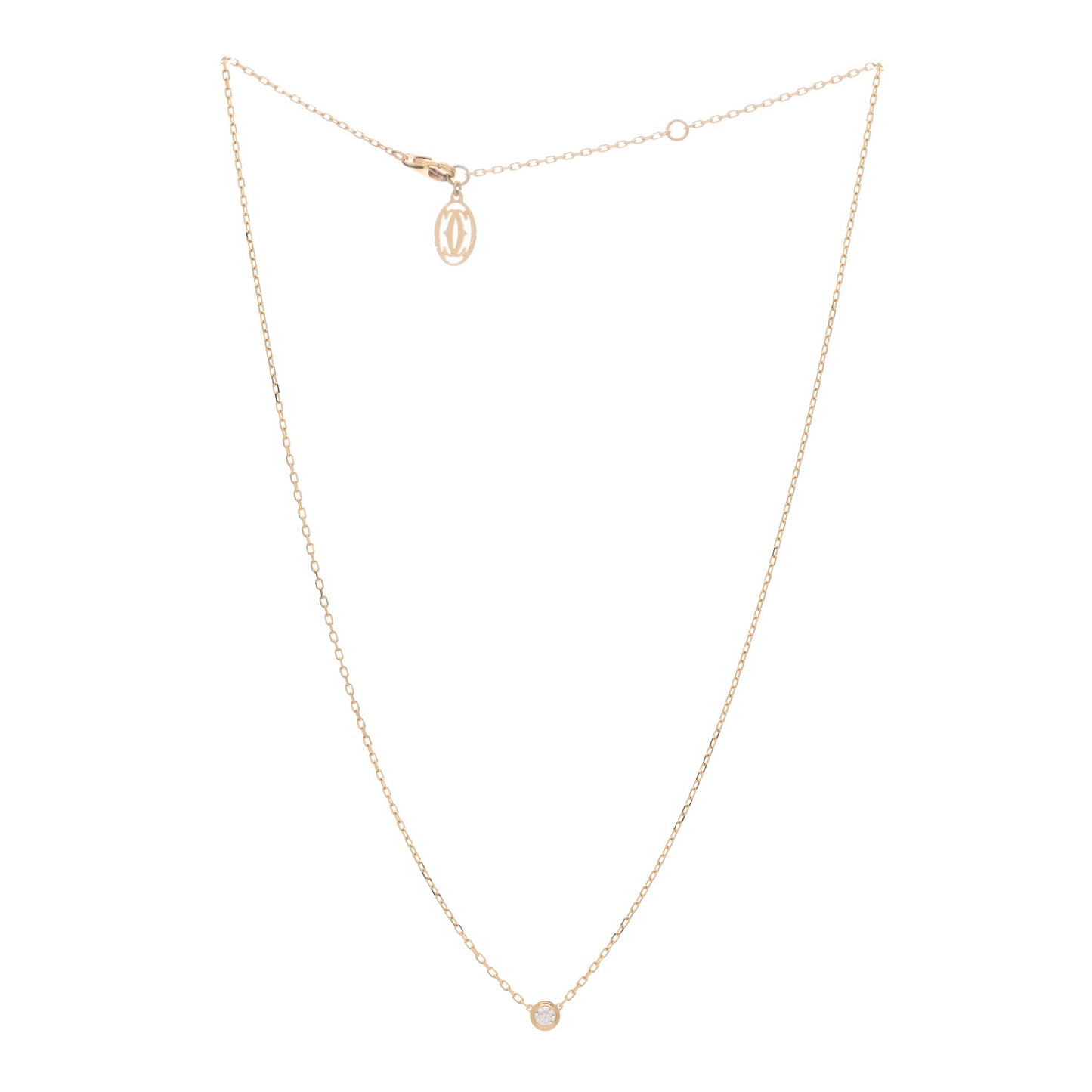 18K Yellow Gold Diamond SM D'Amour Pendant Necklace