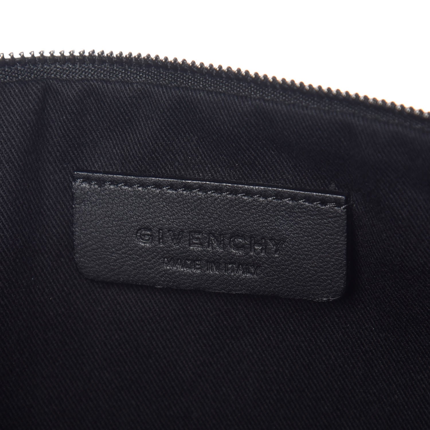Givenchy Cotton Canvas Large Doberman Print Zip Pouch Black 6 of 6