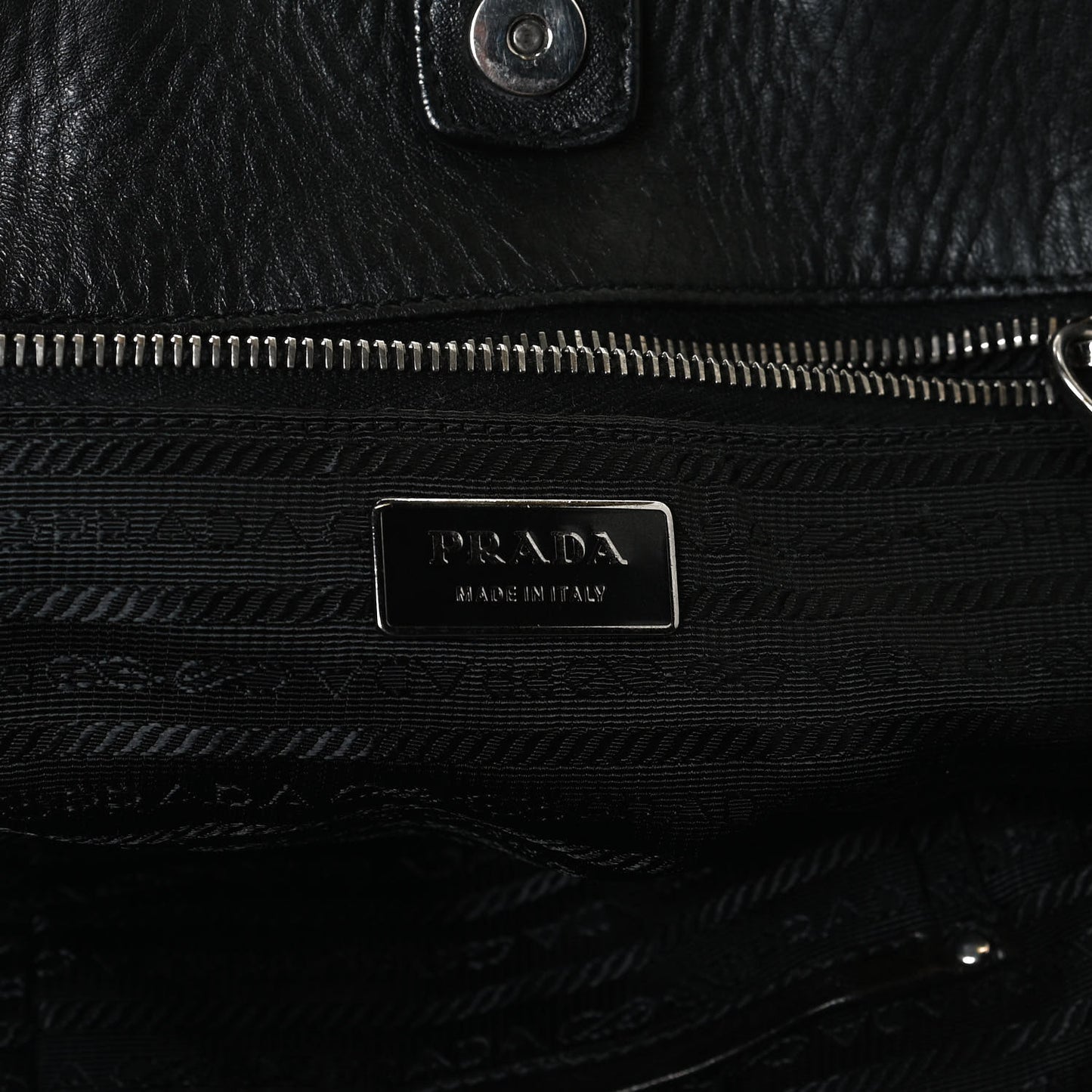 Tessuto Nylon Gaufre Tote Black