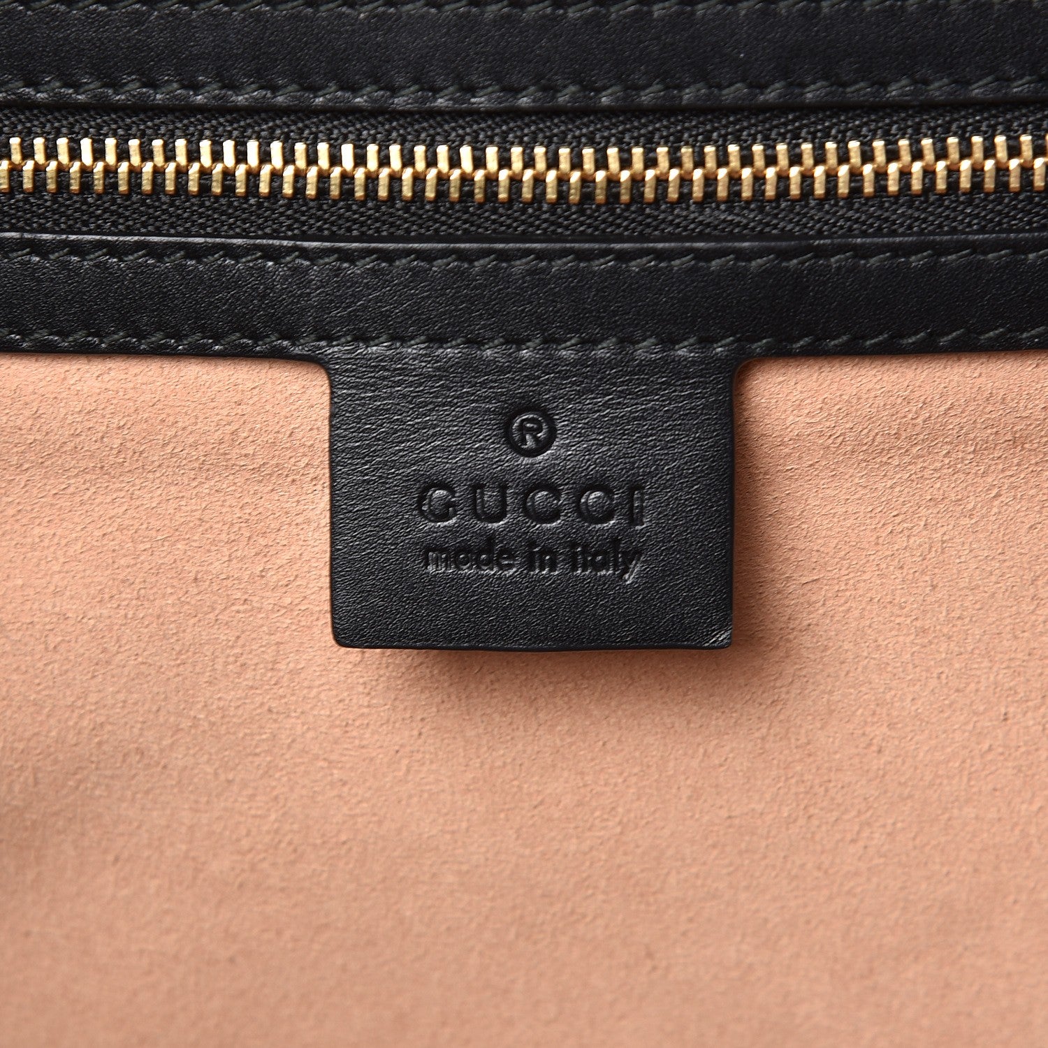 Gucci Nappa Bamboo Medium Nymphaea Top Handle Bag Black 6 of 14