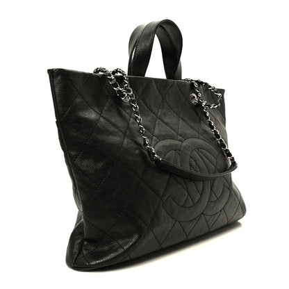 Chanel Caviar Quilted Shopping Tote Black 3 of 10