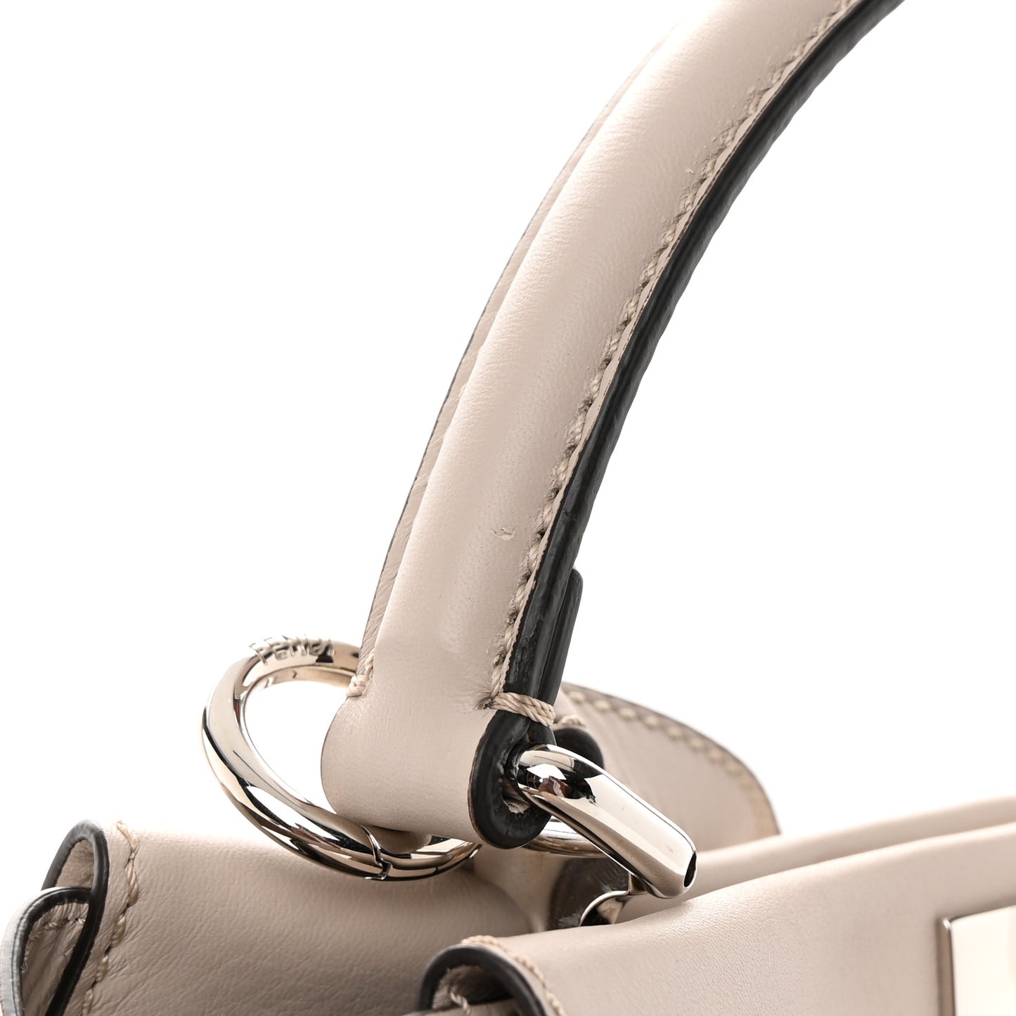 Vitello Seta Lace Up Medium Peekaboo Iconic Satchel Grigio Polvere