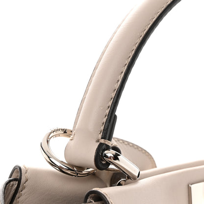 Fendi Vitello Seta Lace Up Medium Peekaboo Iconic Satchel Grigio Polvere 14 of 14