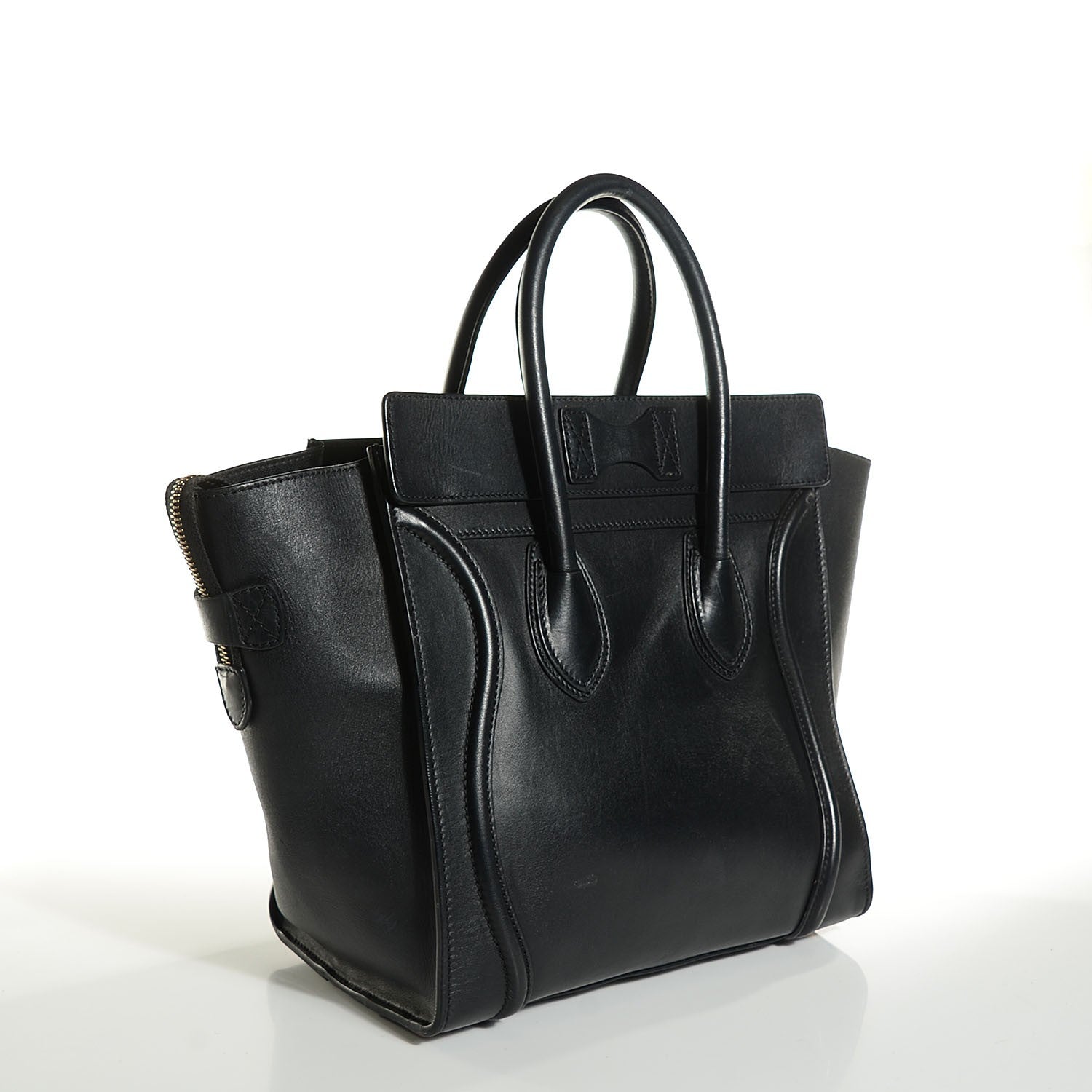 Celine Smooth Calfskin Mini Luggage Black 3 of 7