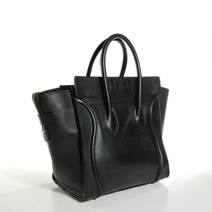 Celine Smooth Calfskin Mini Luggage Black 3 of 7