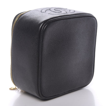 Chanel Caviar CC Vanity Cosmetic Case Black 4 of 9