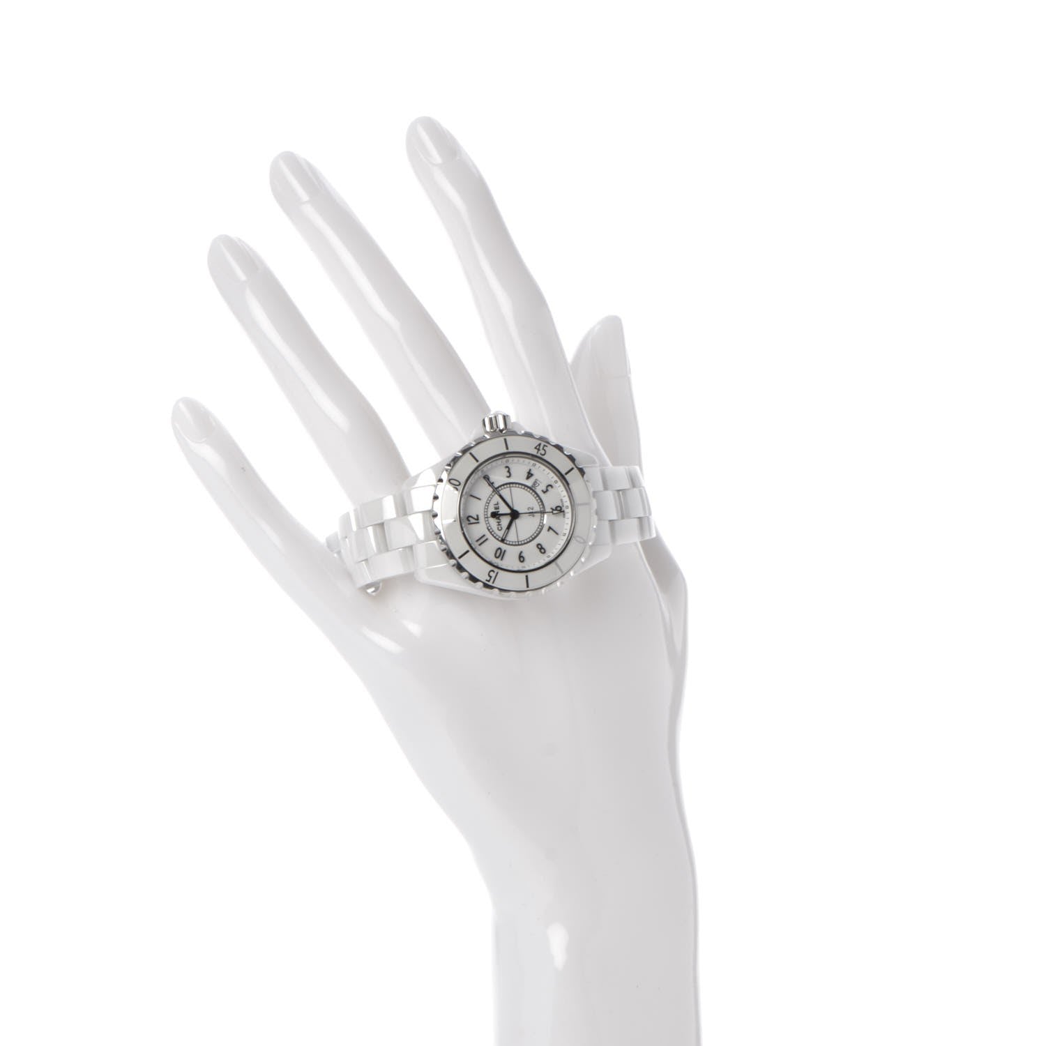Chanel Stainless Steel Ceramic 33mm J12 Quartz Watch White 2 of 7