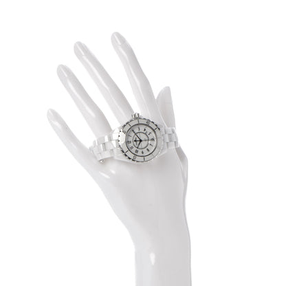 Chanel Stainless Steel Ceramic 33mm J12 Quartz Watch White 2 of 7