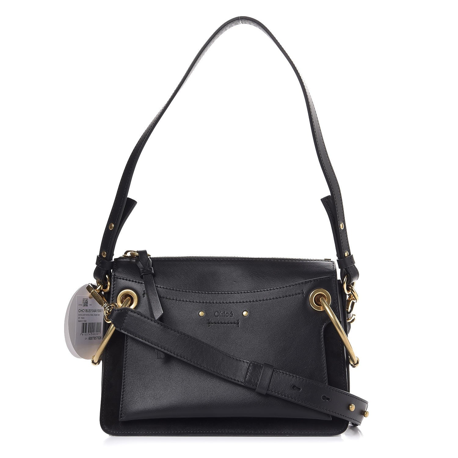 Chloe Calfskin Suede Small Roy Bag Black 1 of 8