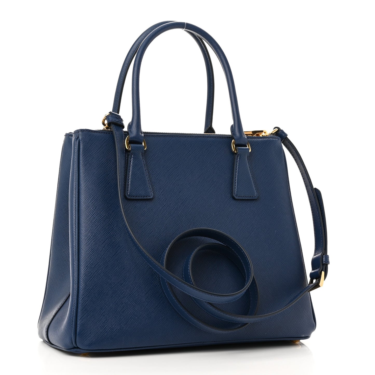 Saffiano Lux Galleria Front Pocket Tote Bluette