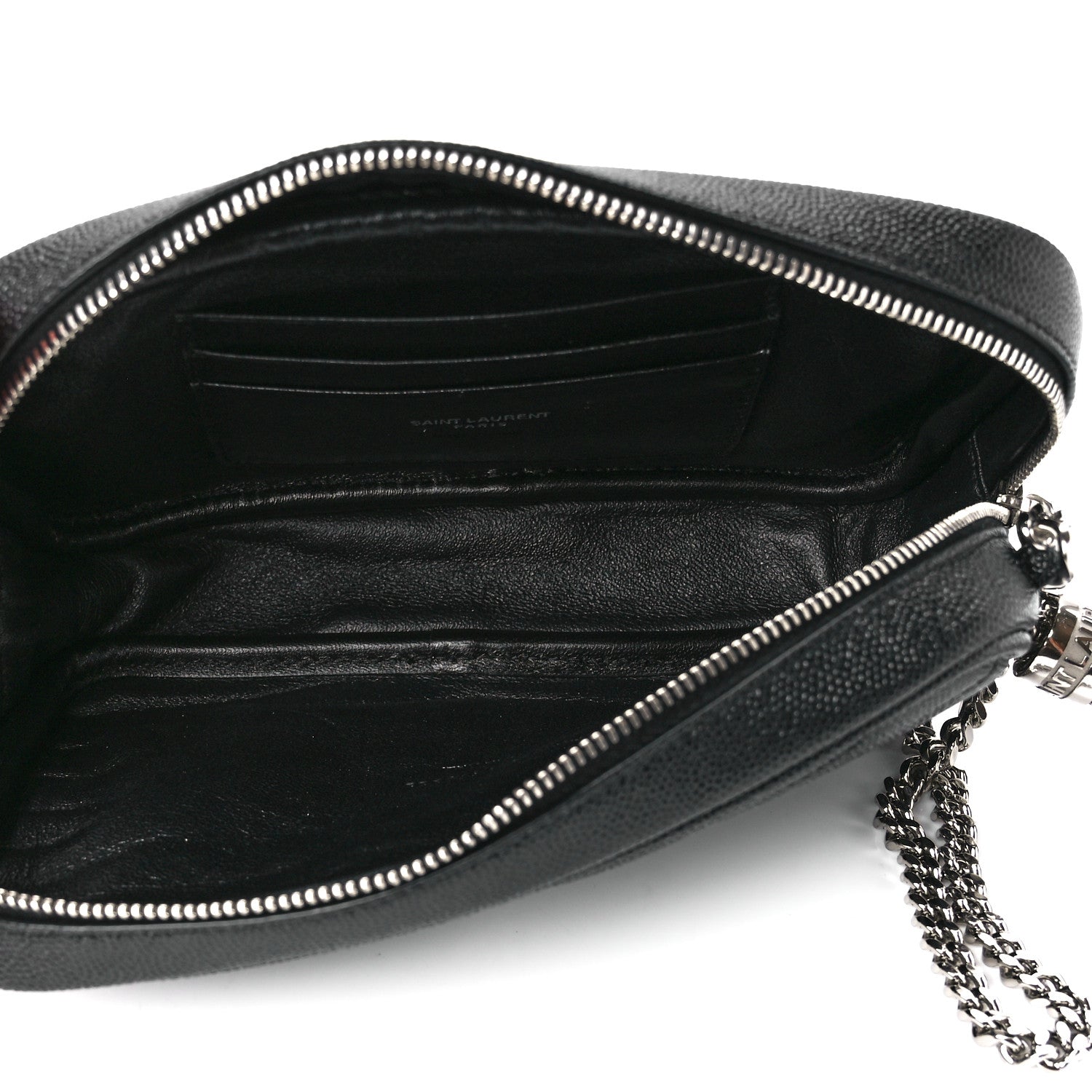 Saint Laurent Grain De Poudre Matelasse Monogram Mini Lou Camera Bag Black 5 of 12