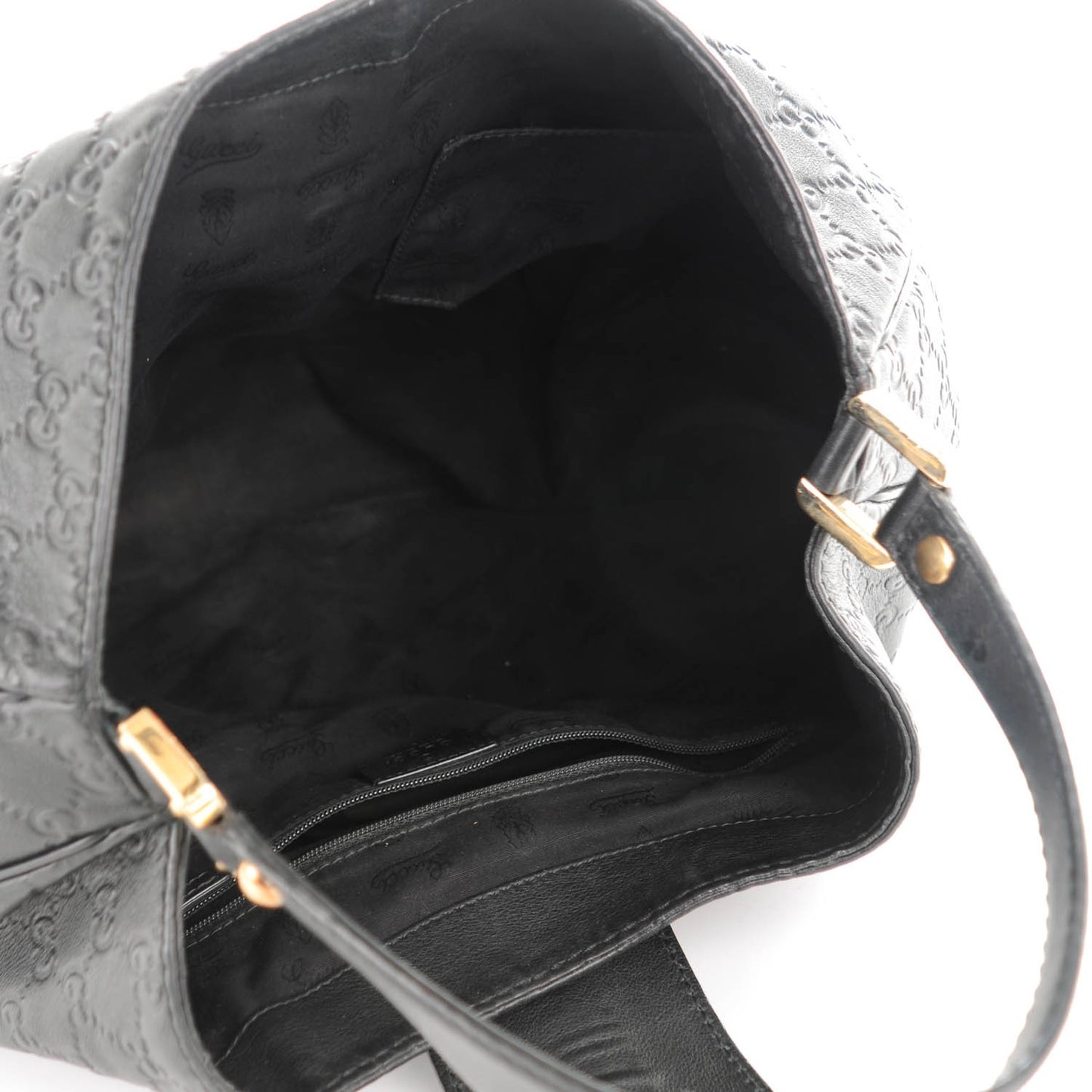 Guccissima Large New Ladies Web Hobo Black