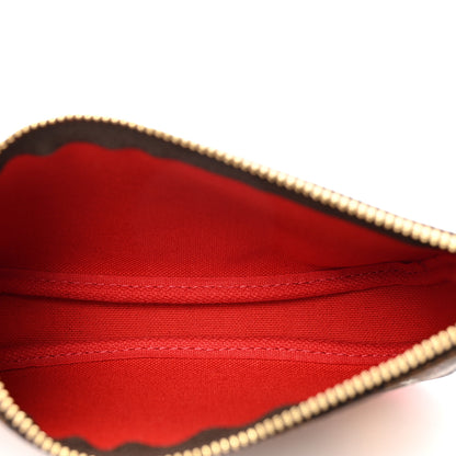 Louis Vuitton Damier Ebene 2019 Christmas Animation Mini Pochette Accessories Red 5 of 7