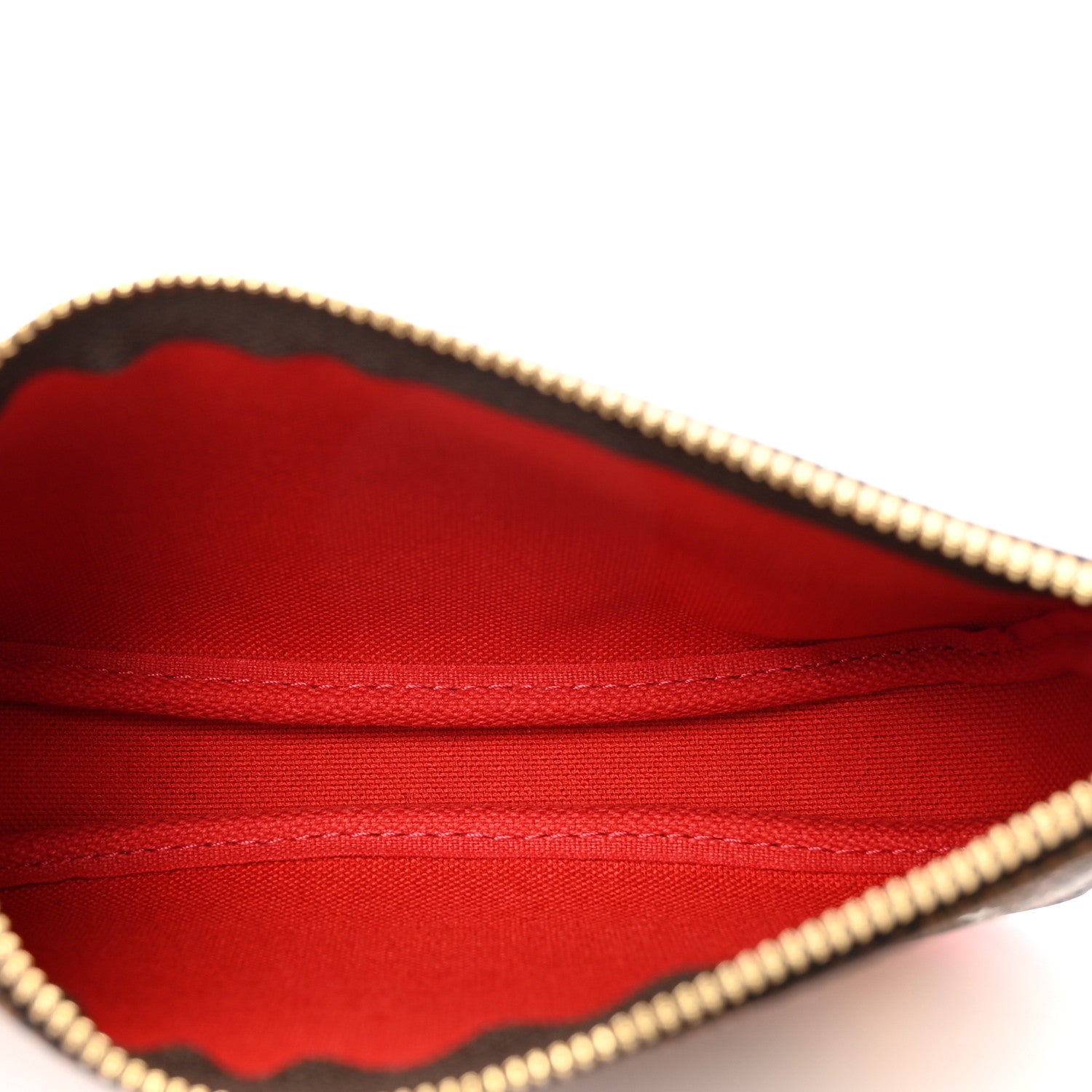 Louis Vuitton Damier Ebene 2019 Christmas Animation Mini Pochette Accessories Red 5 of 7