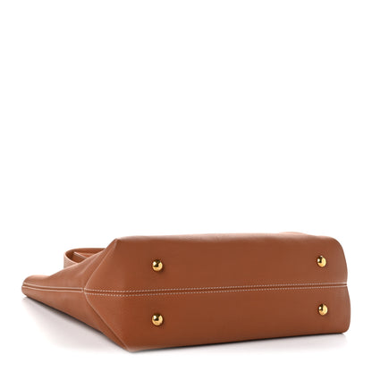 Louis Vuitton Grained Calfskin Low Key Cabas MM Cognac 4 of 9