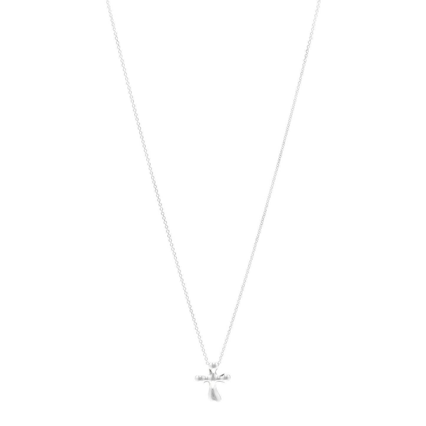 Sterling Silver 12mm Elsa Peretti Cross Pendant Necklace