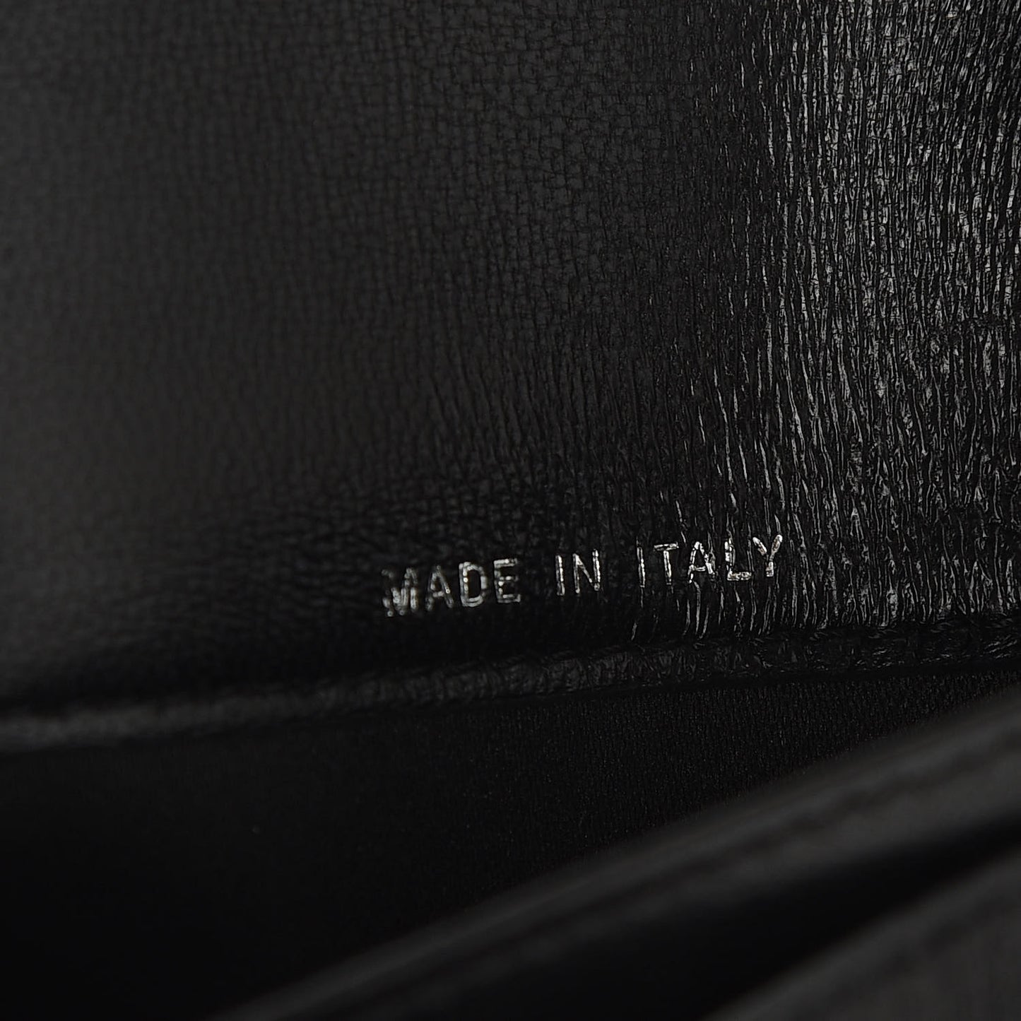 Patent Calfskin Lucky Symbols Yen Wallet Black