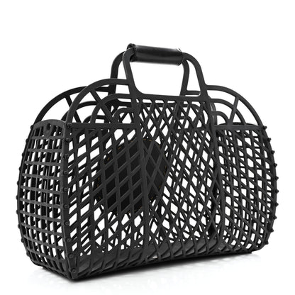 Fendi Recycled Plastic Vitello Liberty Matte Medium Fendi Basket Black Miele Scuro 3 of 11
