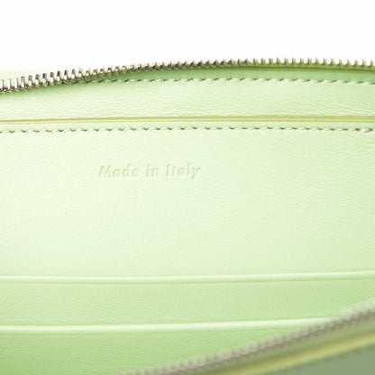 Celine Plastic Bag with Cloudy Lambskin Solo Zip Pouch Clutch Lime 8 of 9
