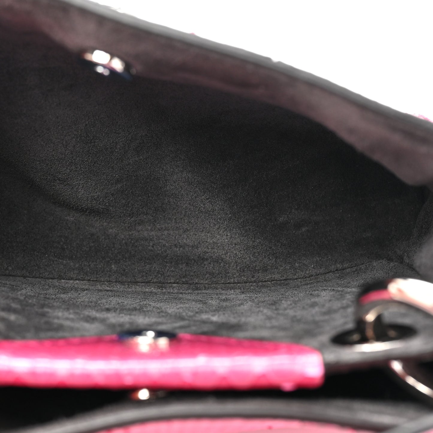 Snakeskin Varenne Top Handle Pink