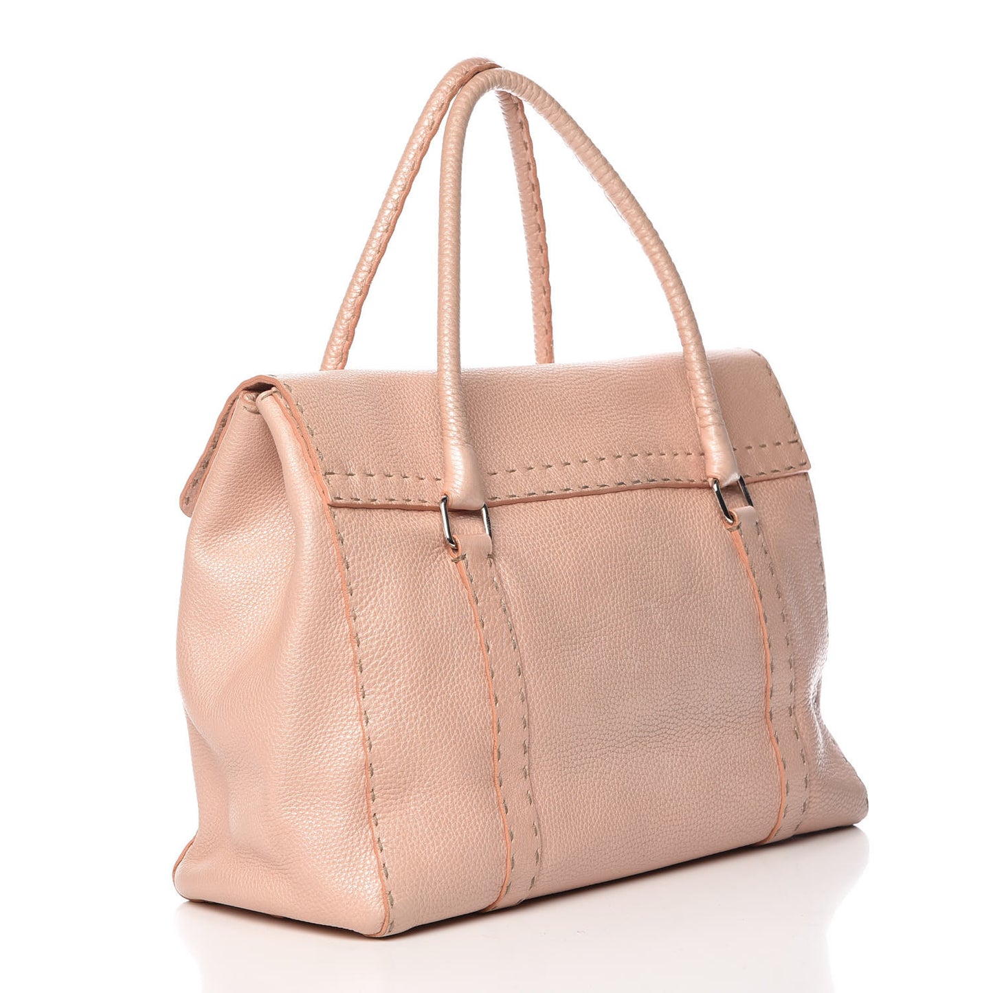 Cuoio Romano Selleria Large Linda Satchel Cipria