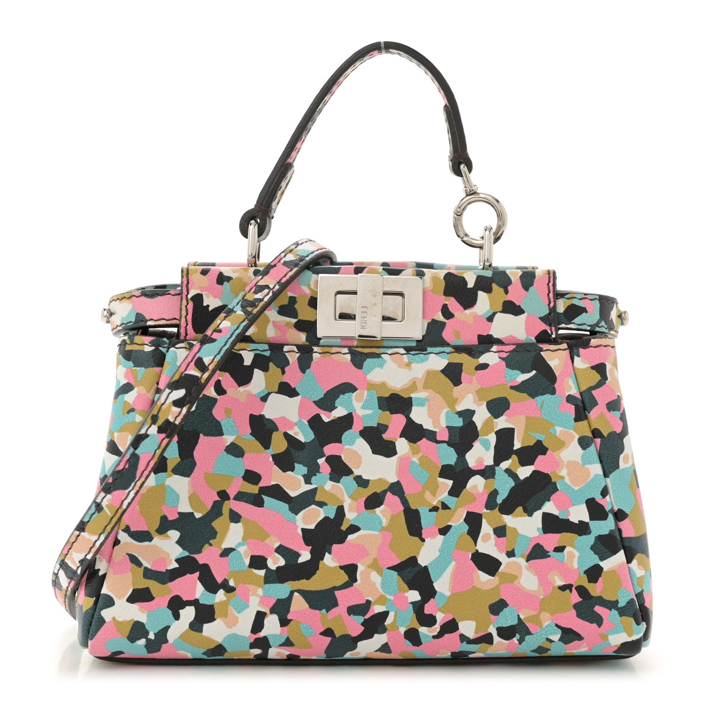 Vitello Seta Granite Micro Peekaboo Iconic Satchel Multicolor