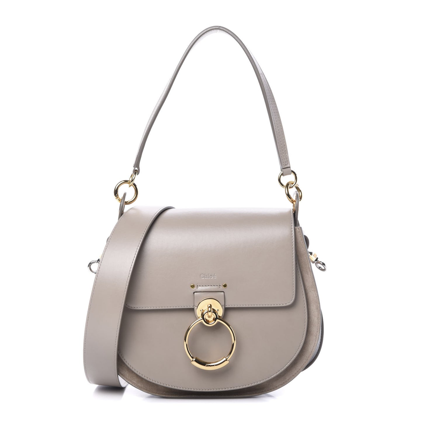 Calfskin Large Tess Bag Motty Grey