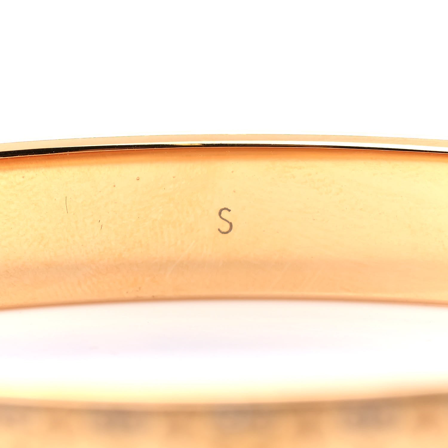 Louis Vuitton Brass Crystal Monogram Nanogram Strass Cuff S Gold 6 of 7