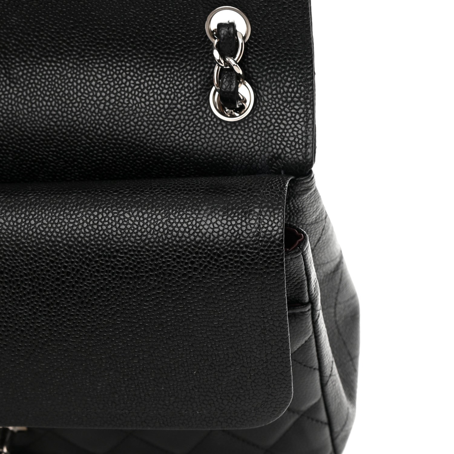 Chanel Caviar Quilted Jumbo Double Flap Black 12 of 14