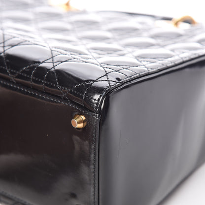 Christian Dior Glazed Calfskin Cannage Large Lady Dior Black 11 of 13
