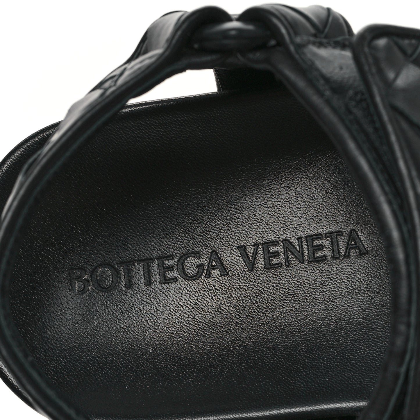 Nappa Intrecciato Trip Sandals 36 Black