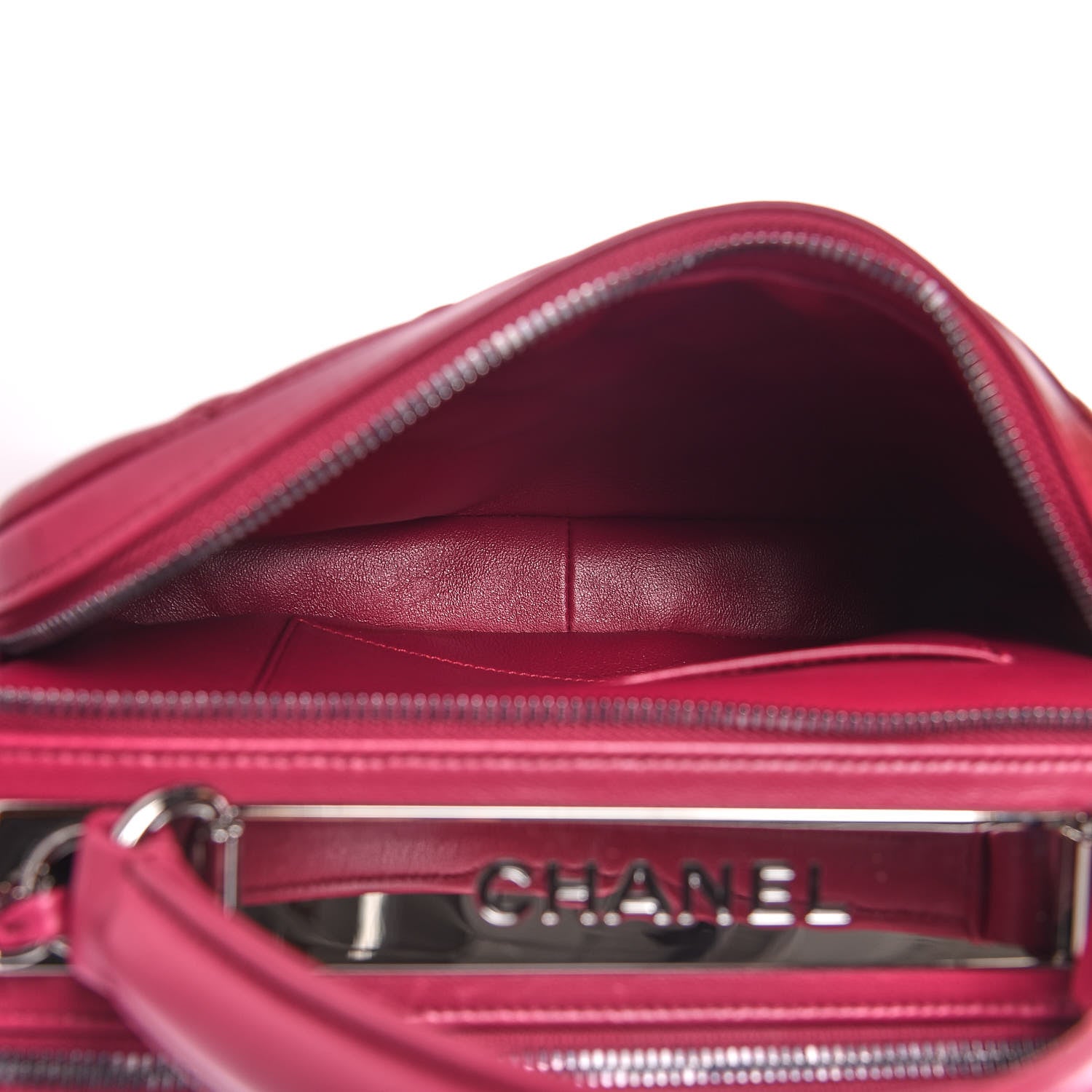 Chanel Lambskin Quilted Medium Trendy CC Bowling Bag Dark Pink 8 of 13