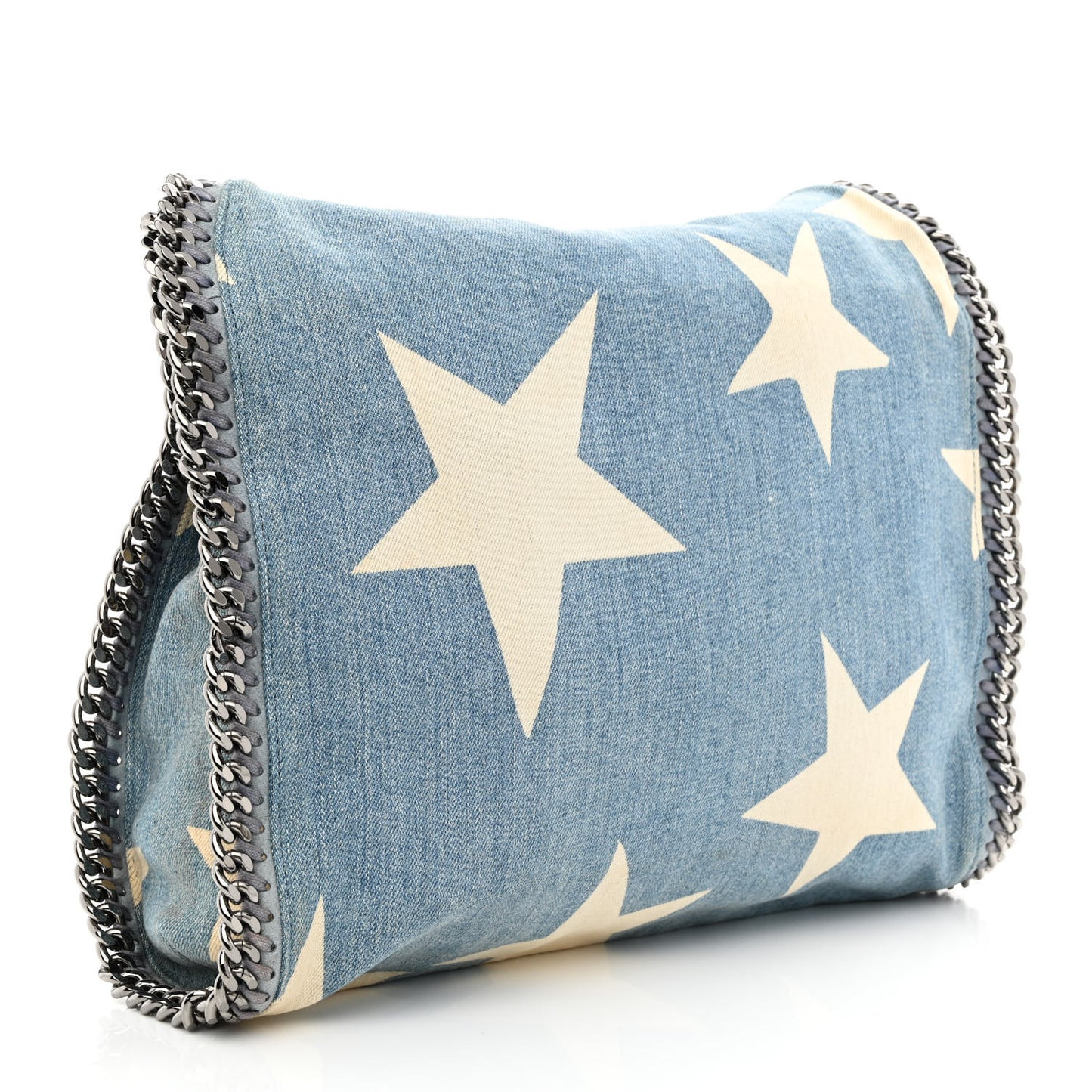 Denim Star Small Falabella Tote Blue