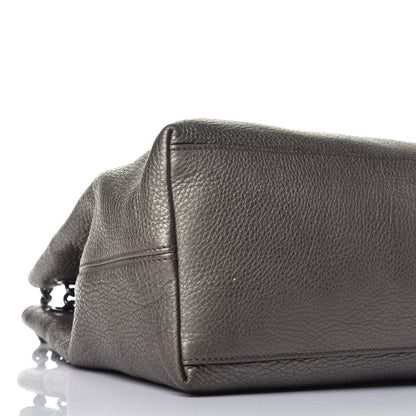 Gucci Metallic Pebbled Calfskin Medium Soho Chain Shoulder Bag Sasso 8 of 9