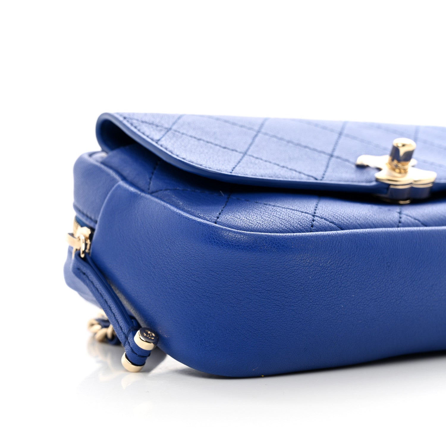 Chanel Calfskin Casual Trip Waist Bag Blue 8 of 9