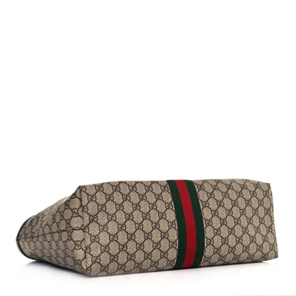 Gucci GG Supreme Monogram Medium Ophidia Shopping Tote Brown 4 of 11