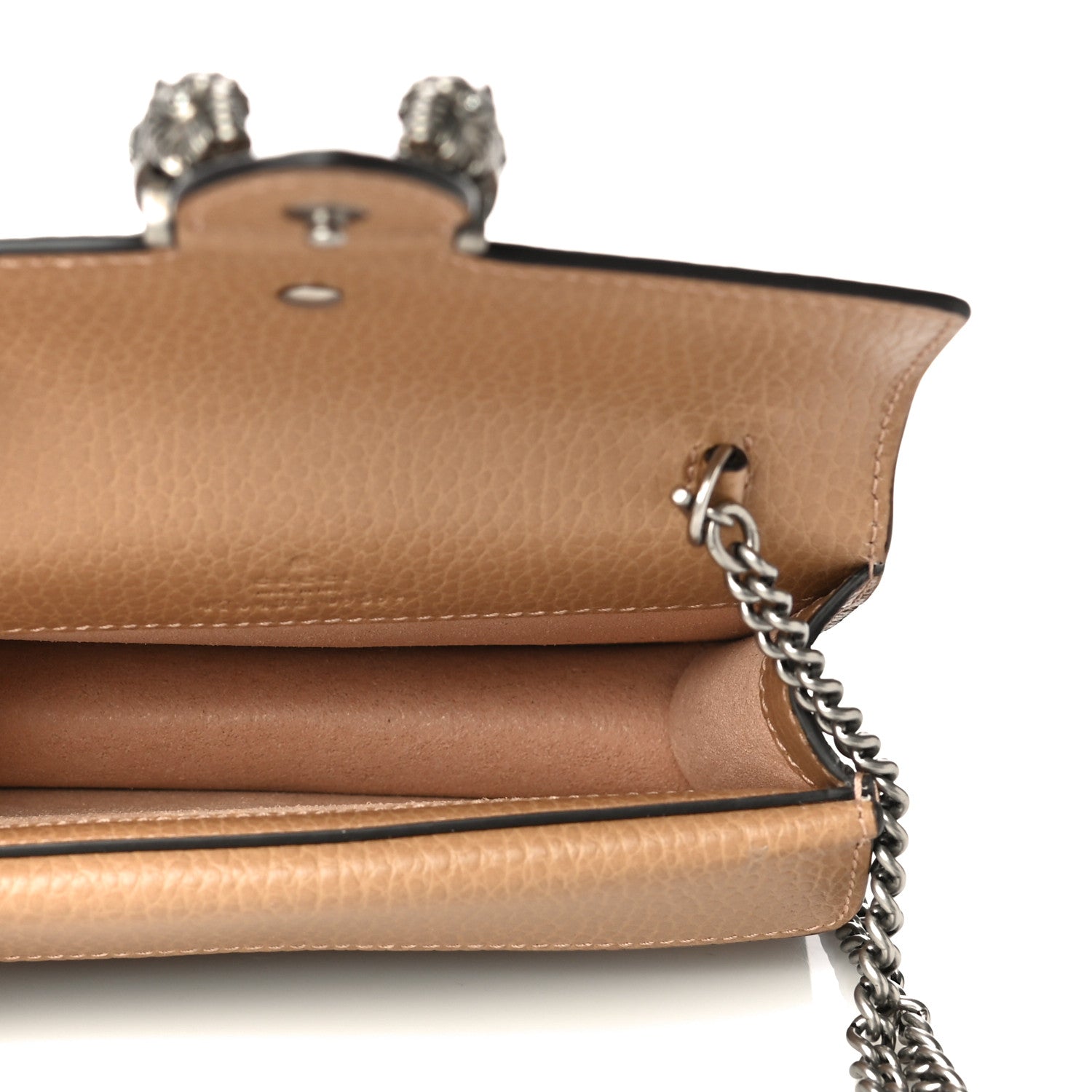 Gucci Dollar Calfskin Crystal Super Mini Dionysus Shoulder Bag Natural Tan Black Diamond 4 of 10