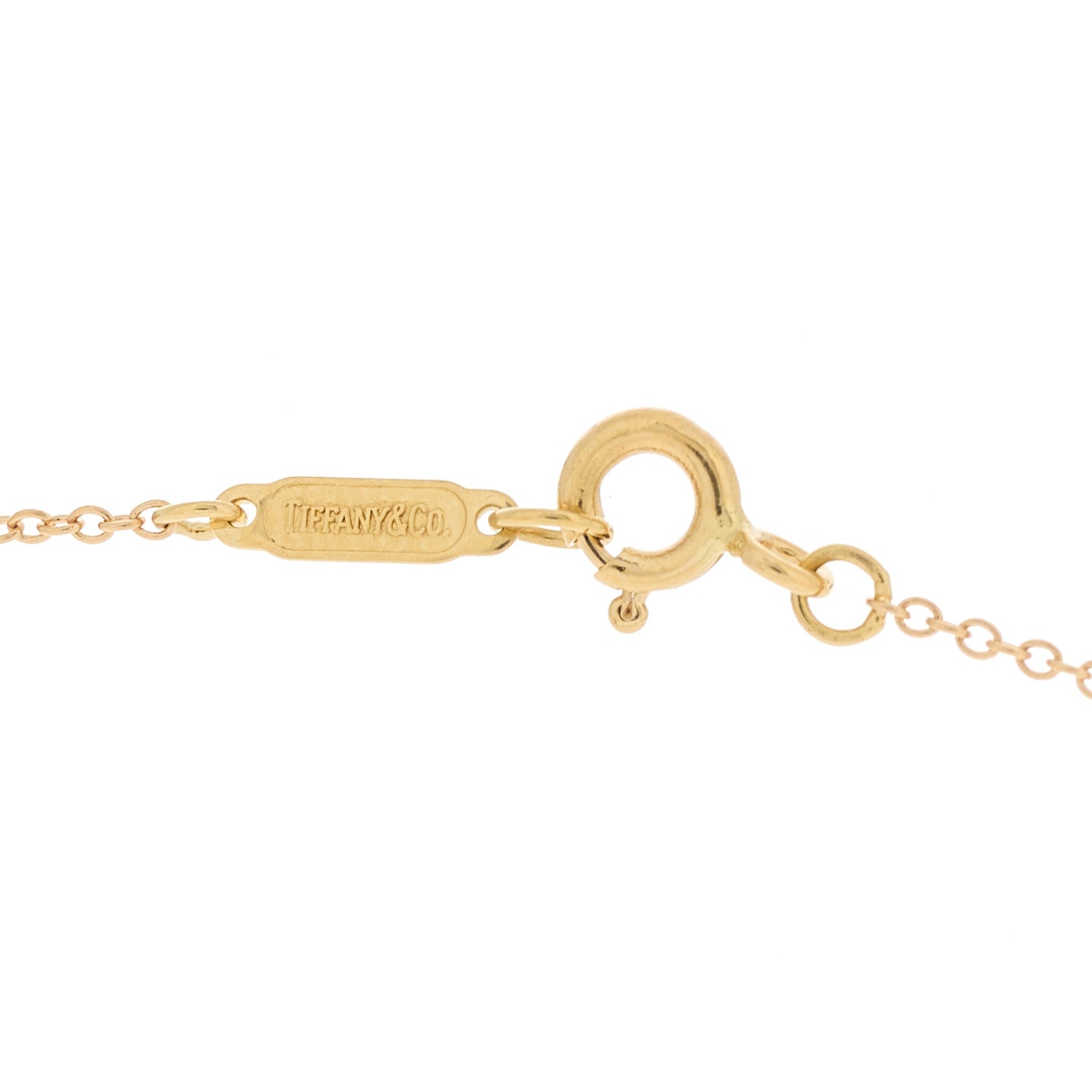 Tiffany 18K Yellow Gold Diamond .17ct Elsa Peretti Diamonds by the Yard Pendant Necklace 5 of 5