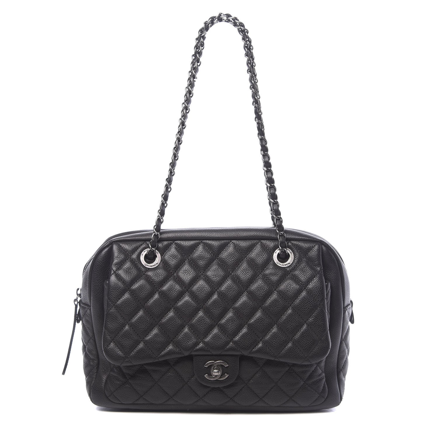 Chanel Caviar Quilted Travel Flap Tote Black 1 of 11