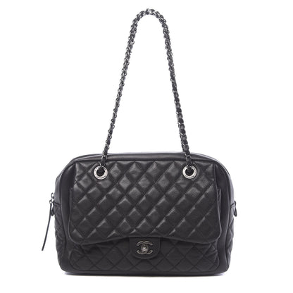 Chanel Caviar Quilted Travel Flap Tote Black 1 of 11