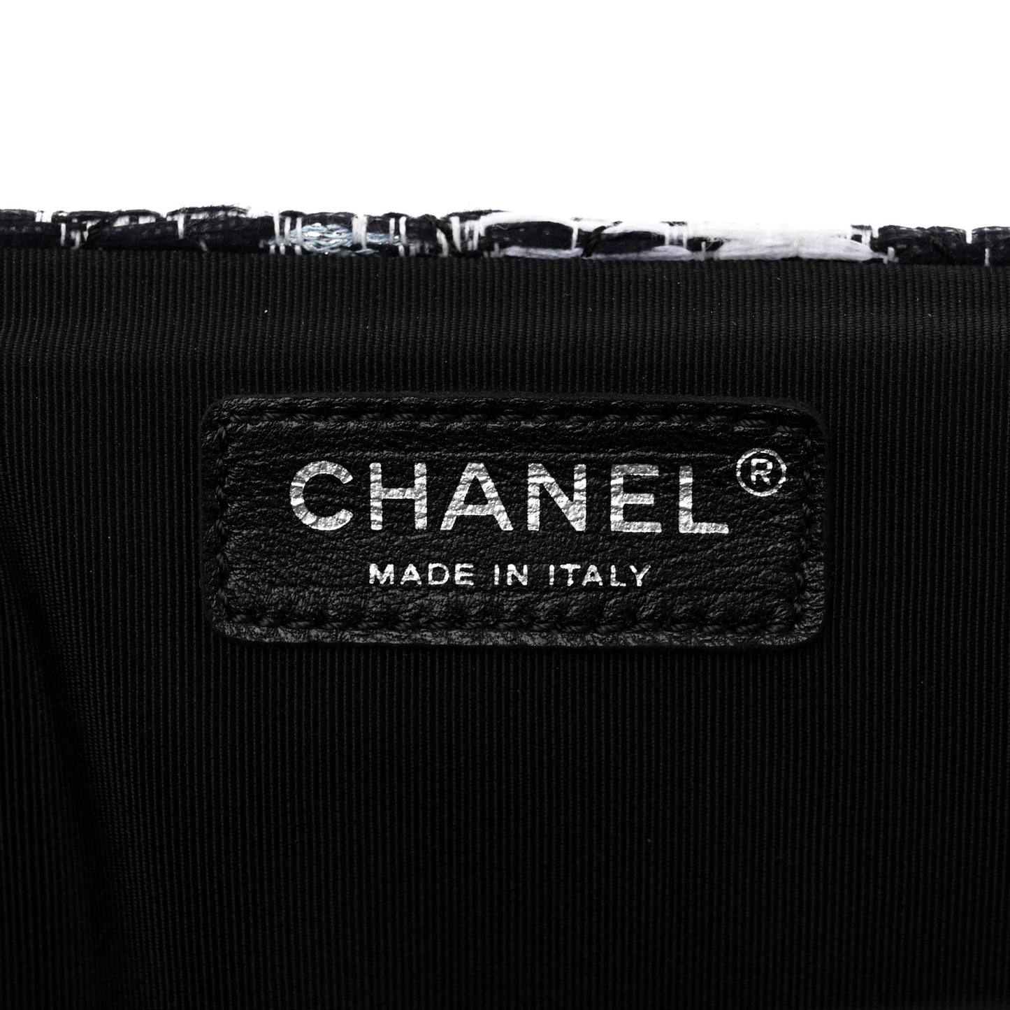 Tweed Strass Quilted XXL Plane Flap Black Multicolor